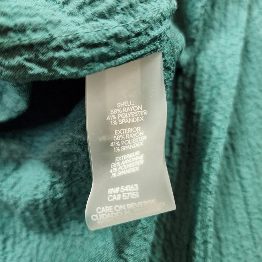 NWT CALVIN KLEIN Emerald Green Tiered Short Sleeve Midi Dress 10 - Picture 10 of 12